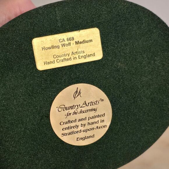 Country Artists Howling Wolf Figurine CA 669 Medium Vintage 1993 By K. Sherwin - Picture 6 of 12